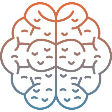 Beyin. Web simgesi basit illüstrasyon