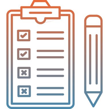 Kontrol listesi simgesi. vektör illüstrasyonu