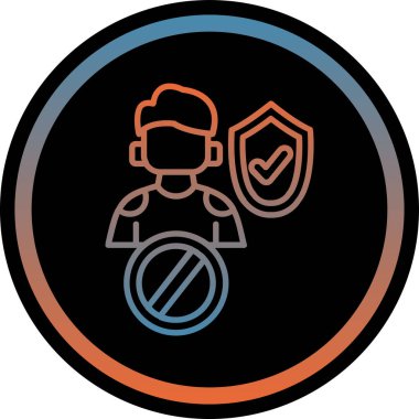 Koruma simgesi, vektör illüstrasyonu