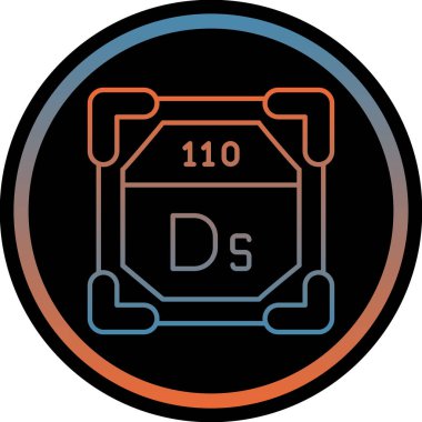 kimyasal element simgesi renk dış hat vektörü