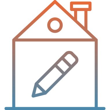 Ev ikonu. Web basit illüstrasyonu