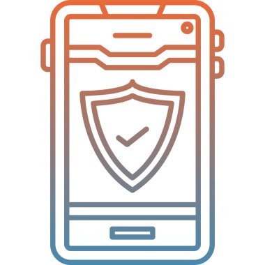 işaretli cep telefonu, vektör illüstrasyonu