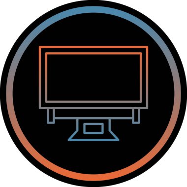 Televizyon. Web simgesi basit illüstrasyon