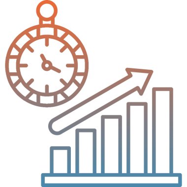 zaman yönetimi düz vektör simgesi