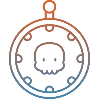 Bir kafatasının vektör çizimi