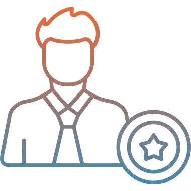 avatar iş adamı simgesi ana hatlarıyla