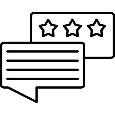 Ana hatlar biçiminde müşteri geribildirim simgesi