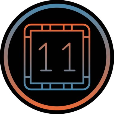 1191 simgesi, vektör çizimi, basit