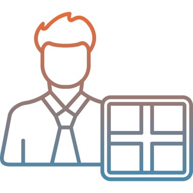 İş adamı. Basit illüstrasyon