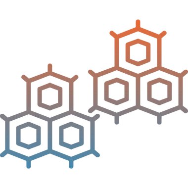 Kimyasal yapı simgesi, vektör çizimi