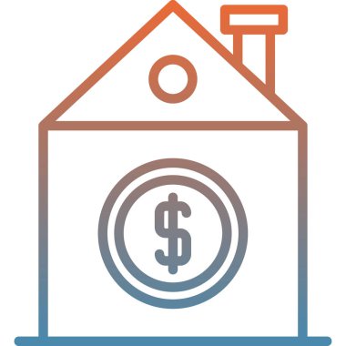 Bina. Web simgesi basit illüstrasyon