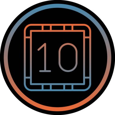 Bir numaranın tek bir simgesinin vektör çizimi