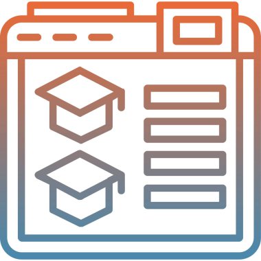 Eğitim öğrenme simgesi, vektör illüstrasyonu