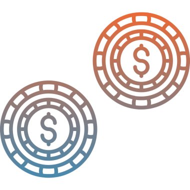 Dolar simgesi vektör illüstrasyonu