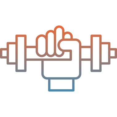 Fitness çanı halterleri izole edilmiş simge