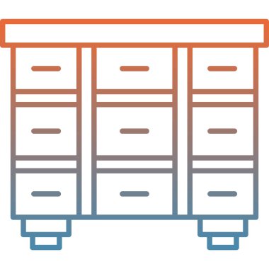 Dolap. Web simgesi basit illüstrasyon