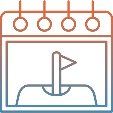 Takvim simgesinin vektör illüstrasyonu