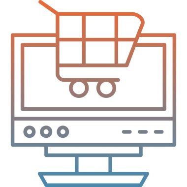 Bilgisayarlı alışveriş sepeti.