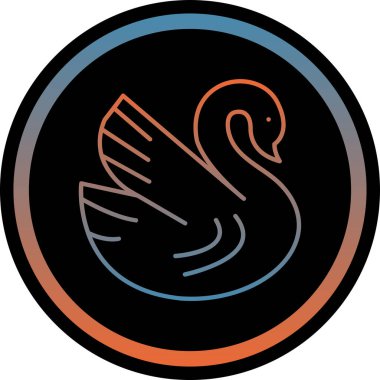 Ördek ikonu. vektör illüstrasyonu