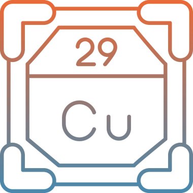 Kimyasal elementin vektör çizimi