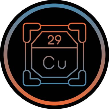 Bir kimyasal simgenin vektör illüstrasyonu