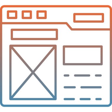 Web Sitesi Tasarım Vektör Satırı Simgesi Tasarımı