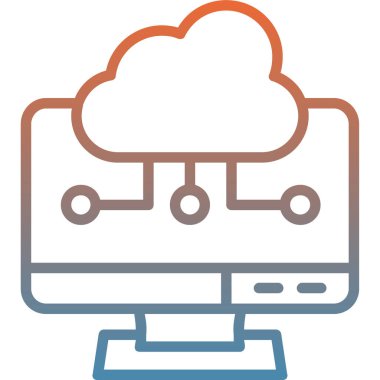 Bilgisayar. Web simgesi basit illüstrasyon