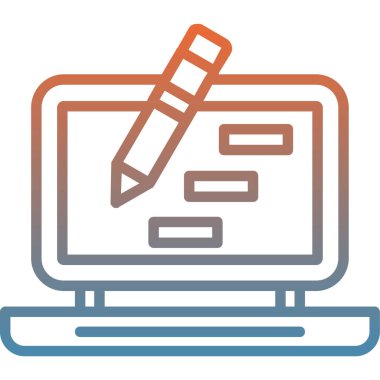 Bilgisayar. Web simgesi basit tasarım