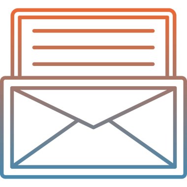 E- posta simgesinin vektör illüstrasyonu