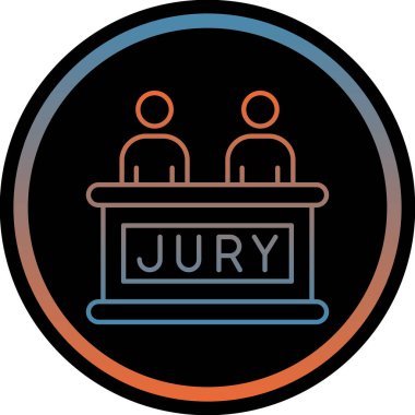 Mahkeme konsepti. vektör simgesi.