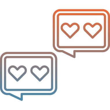 Aşk ileti vektör simgesi