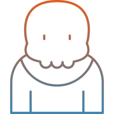 Sakallı adamın vektör çizimi