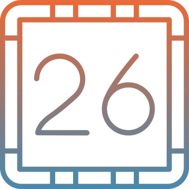 takvim tarihi simgesi ana hat biçiminde