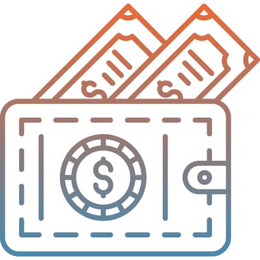 Para için. Web simgesi basit illüstrasyon