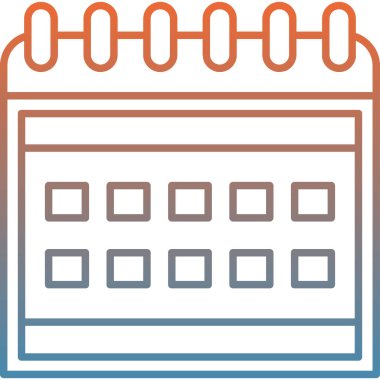 Takvim. Web simgesi basit illüstrasyon