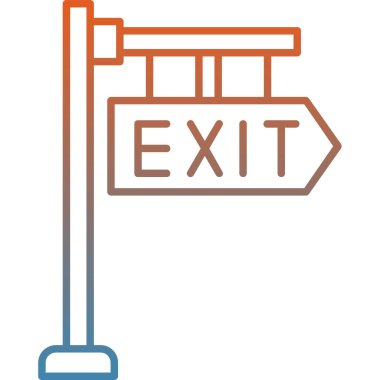 Çıkış işaretinin vektör illüstrasyonu