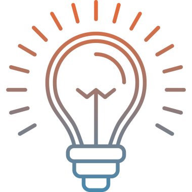 Ampul. Web simgesi basit illüstrasyon