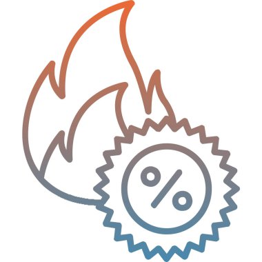 Moda Biçiminde Ateş Simgesi Ayrı Arkaplan