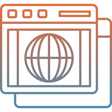 Bir makine simgesinin vektör illüstrasyonu