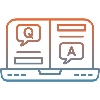 Çevrimiçi Araştırma. Web simgesi vektör illüstrasyonu