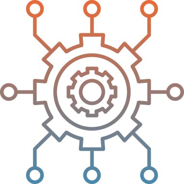 dişli simgesi vektör illüstrasyonu