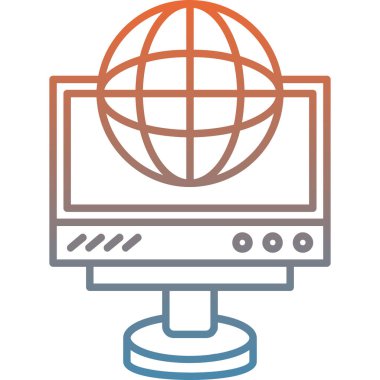 genel ağ vektör çizgisi simgesi