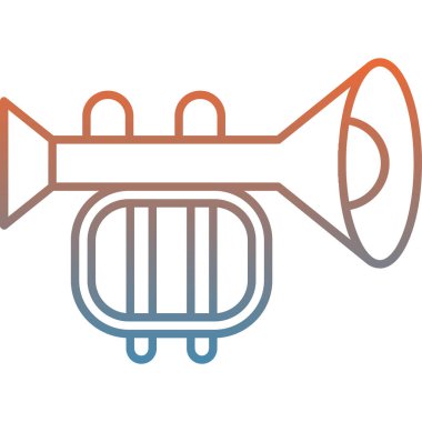 Trompet ikonu. Web için trompet vektör simgelerinin özet çizimi