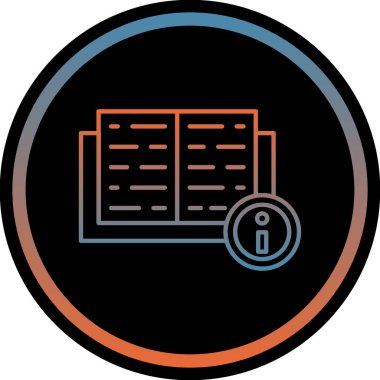 Bir kitap simgesinin vektör illüstrasyonu