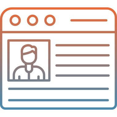 Kimlik kartı, basit vektör illüstrasyon tasarımı