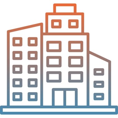 bina simgesi, vektör illüstrasyonu