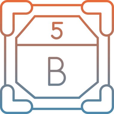 Modern b 'nin vektör illüstrasyonu eksik simgesi