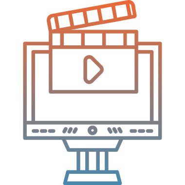 Video oynatıcı. vektör simgesi