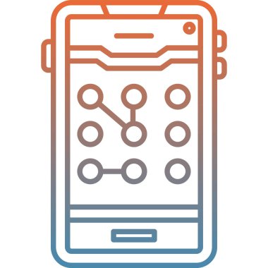 Akıllı telefon. Web simgesi basit illüstrasyon