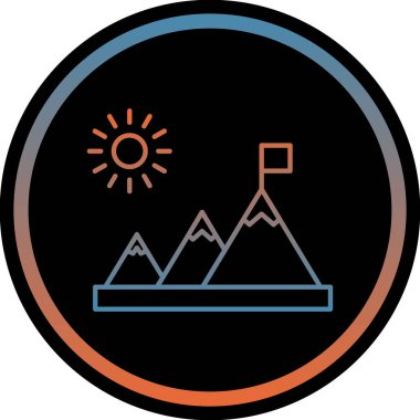 Vektör güneş simgesi illüstrasyonu